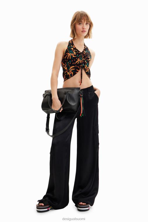 lyhyt rypytetty toppi Desigual naiset F4V04683 vaatetus