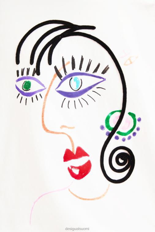 lyhythihainen kasvot-paita Desigual naiset F4V04341 vaatetus