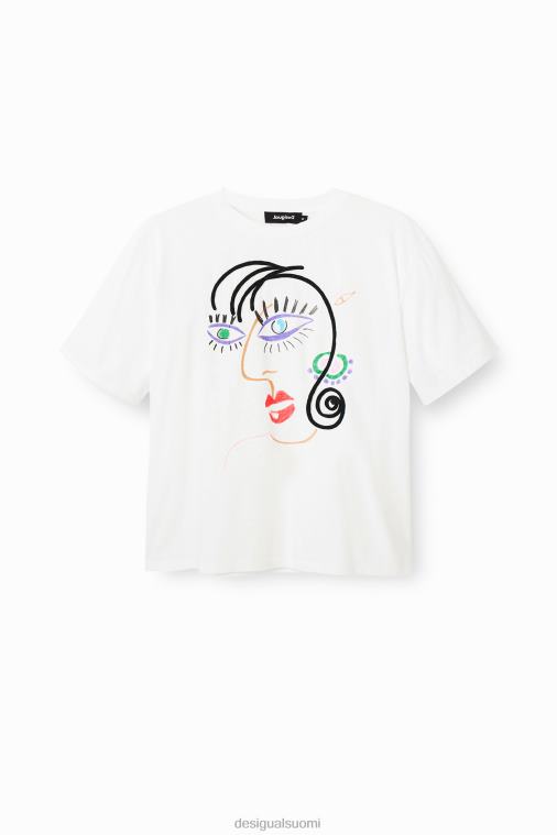 lyhythihainen kasvot-paita Desigual naiset F4V04341 vaatetus