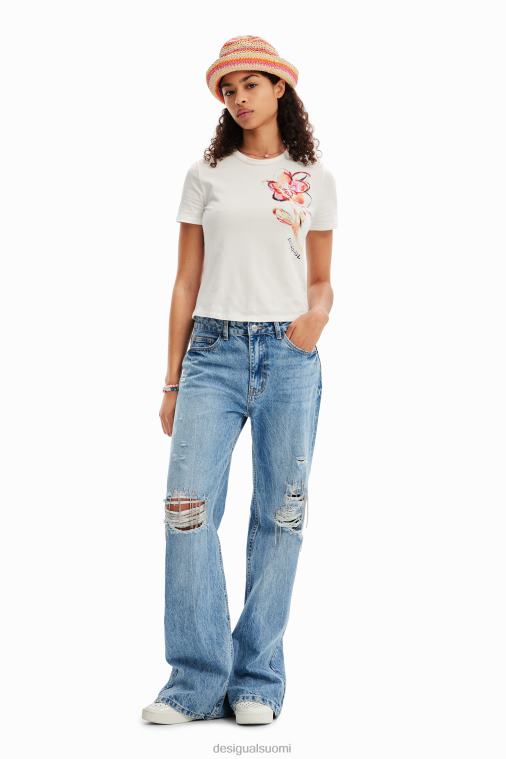 lyhythihainen kukka-t-paita Desigual naiset F4V041168 vaatetus