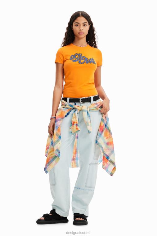 lyhythihainen tekojalokivi t-paita Desigual naiset F4V04599 vaatetus