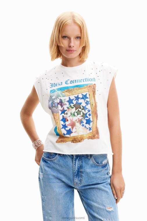 nastoitettu disko t-paita Desigual naiset F4V04504 vaatetus