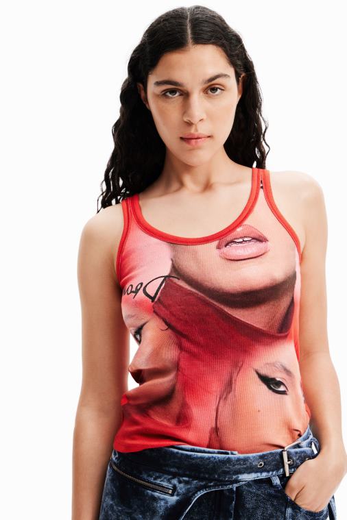 nathy peluso kasvojen liivi toppi Desigual naiset F4V04948 vaatetus