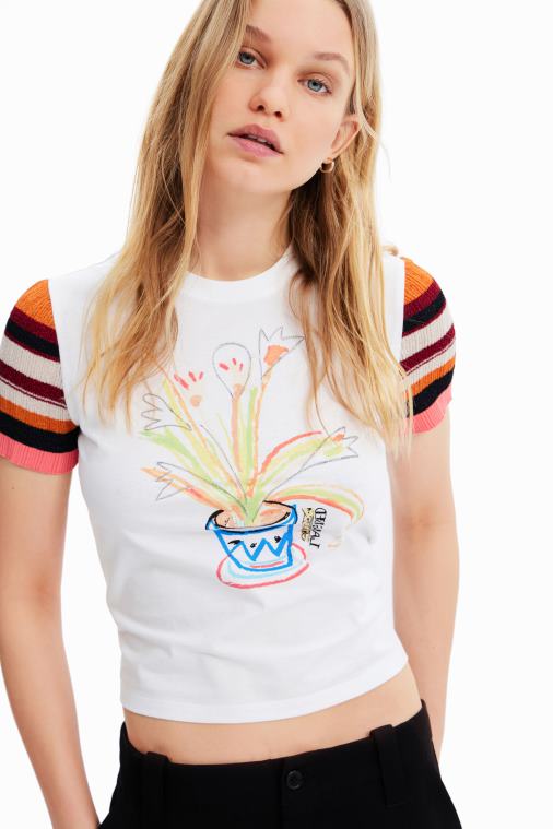 neulo raidallinen t-paita Desigual naiset F4V04389 vaatetus