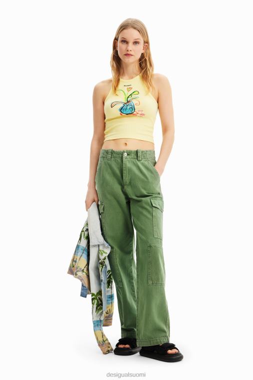 ohut resorikuvioinen t-paita Desigual naiset F4V04752 vaatetus