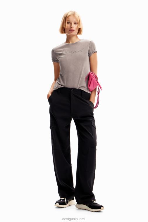 ohut tekojalokivi t-paita Desigual naiset F4V04118 vaatetus