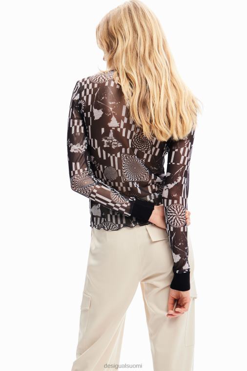 ohut tylli psykedeelinen t-paita Desigual naiset F4V0471 vaatetus