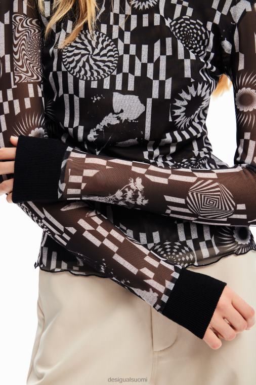 ohut tylli psykedeelinen t-paita Desigual naiset F4V0471 vaatetus