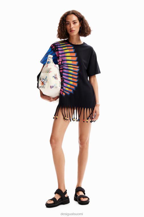 oversize helmillä koristeltu trooppinen t-paita Desigual naiset F4V04908 vaatetus