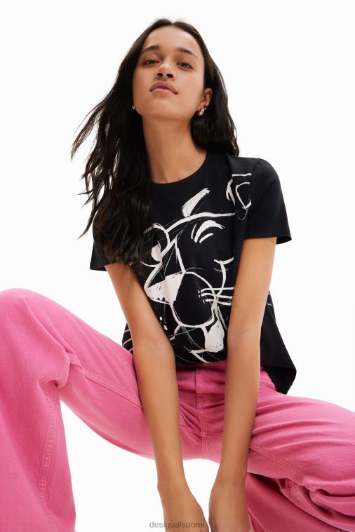 pinkki panther kontrasti t-paita Desigual naiset F4V04935 vaatetus