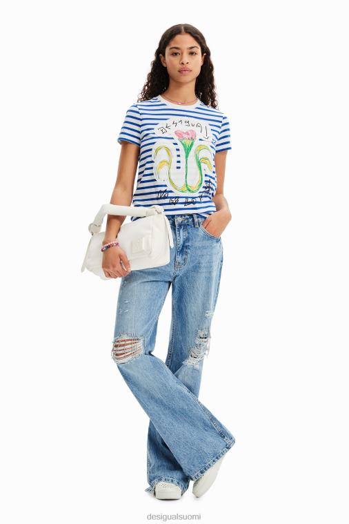 raidallinen taiteellinen t-paita Desigual naiset F4V04951 vaatetus