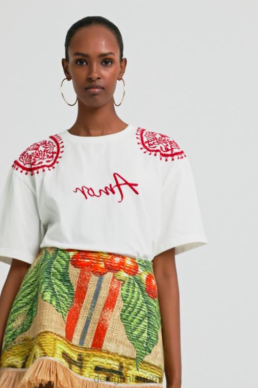 stella jean brodeerattu t-paita Desigual naiset F4V04930 vaatetus