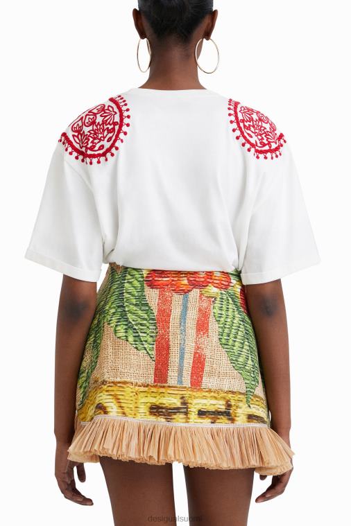 stella jean brodeerattu t-paita Desigual naiset F4V04930 vaatetus