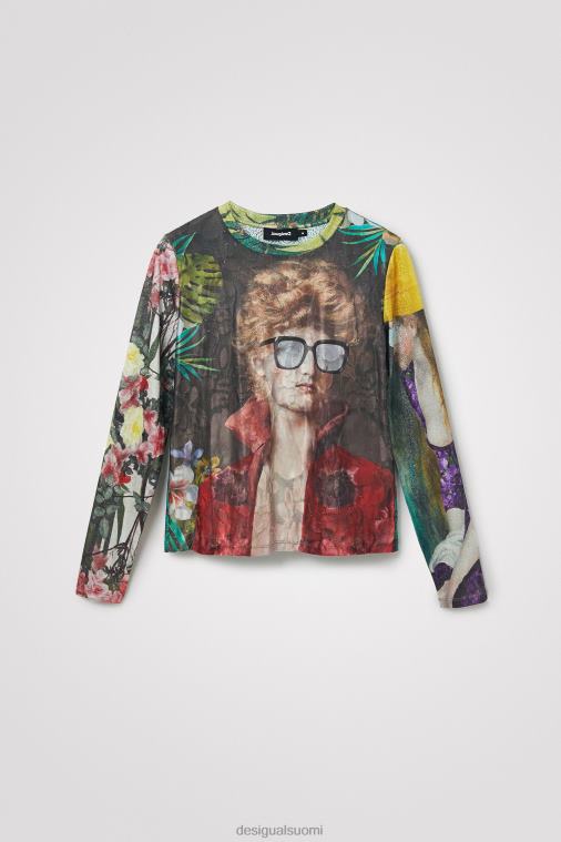 taideteos t-paita Desigual naiset F4V041105 vaatetus