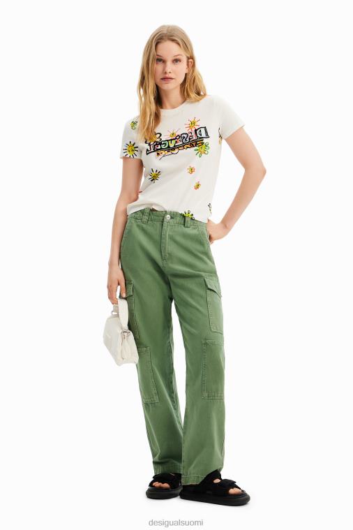 taiteellinen flocked t-paita Desigual naiset F4V04993 vaatetus