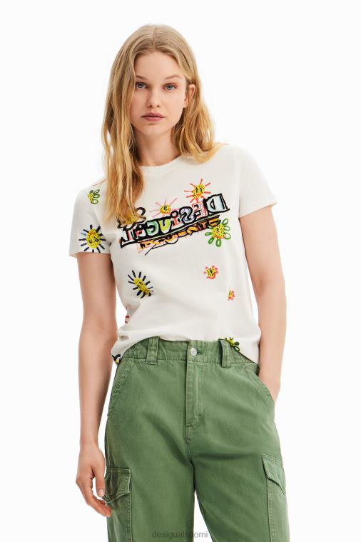 taiteellinen flocked t-paita Desigual naiset F4V04993 vaatetus
