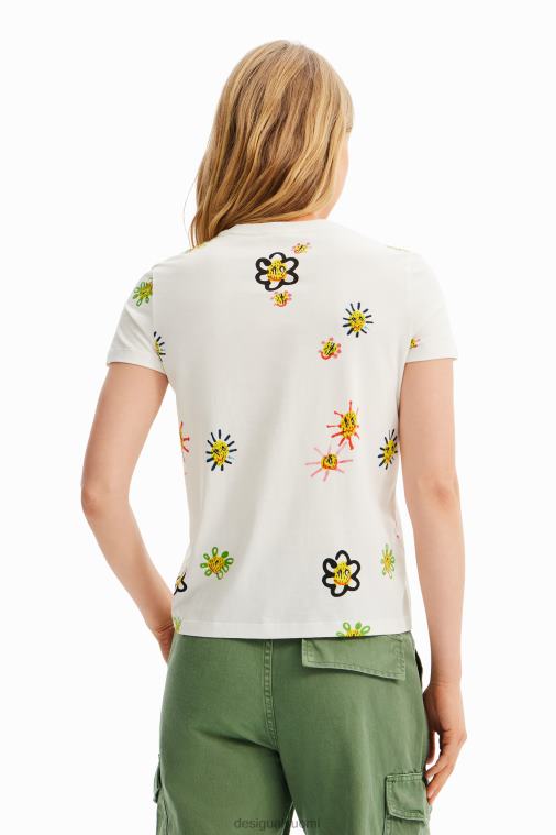 taiteellinen flocked t-paita Desigual naiset F4V04993 vaatetus