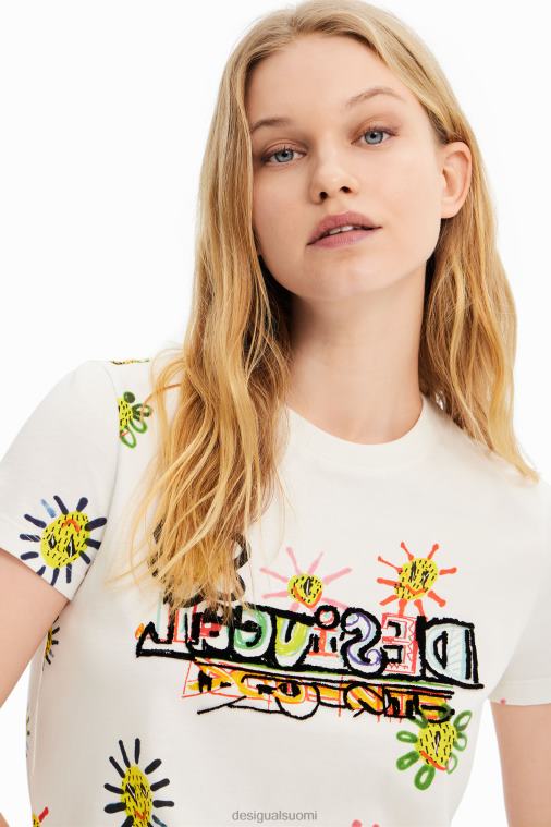 taiteellinen flocked t-paita Desigual naiset F4V04993 vaatetus