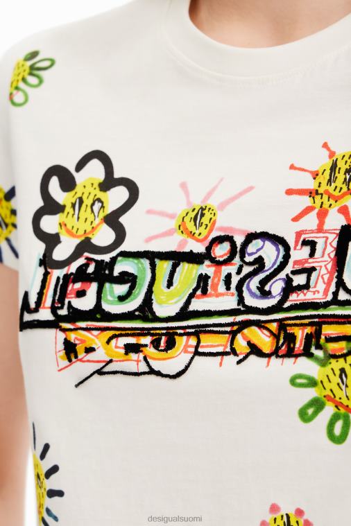 taiteellinen flocked t-paita Desigual naiset F4V04993 vaatetus