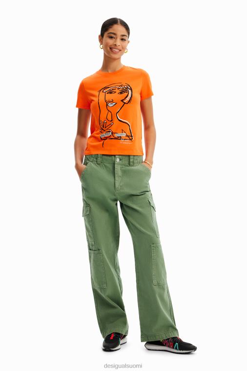 taiteellinen kasvot-paita Desigual naiset F4V041015 vaatetus