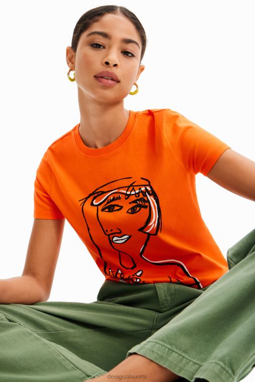 taiteellinen kasvot-paita Desigual naiset F4V041015 vaatetus