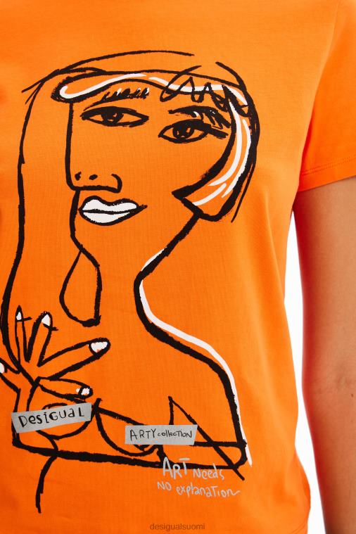 taiteellinen kasvot-paita Desigual naiset F4V041015 vaatetus