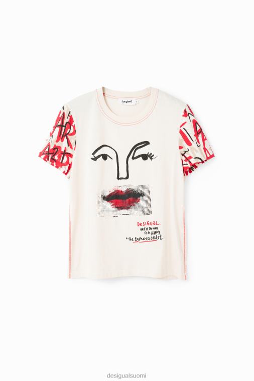 taiteellinen kasvot-paita Desigual naiset F4V04991 vaatetus