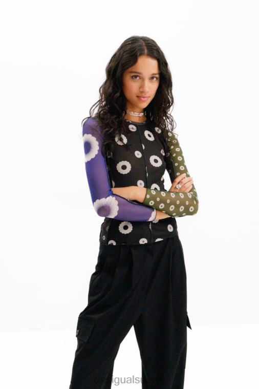 tylli tilkkutäkki denim t-paita Desigual naiset F4V04279 vaatetus