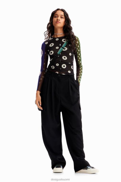 tylli tilkkutäkki denim t-paita Desigual naiset F4V04279 vaatetus