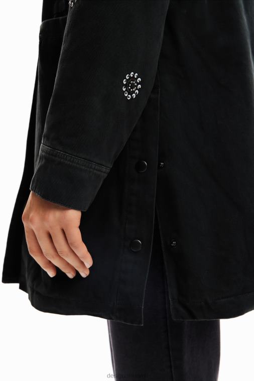 brodeerattu hupullinen parka Desigual naiset F4V04175 vaatetus