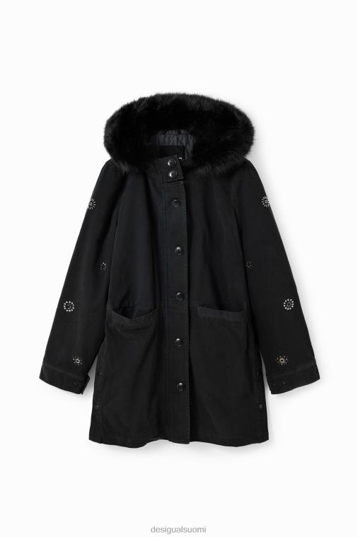 brodeerattu hupullinen parka Desigual naiset F4V04175 vaatetus