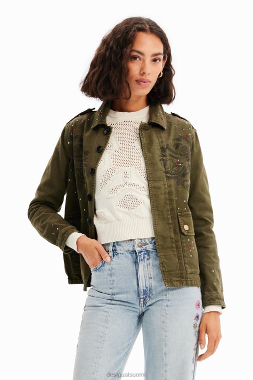 brodeerattu parkatakki Desigual naiset F4V04647 vaatetus