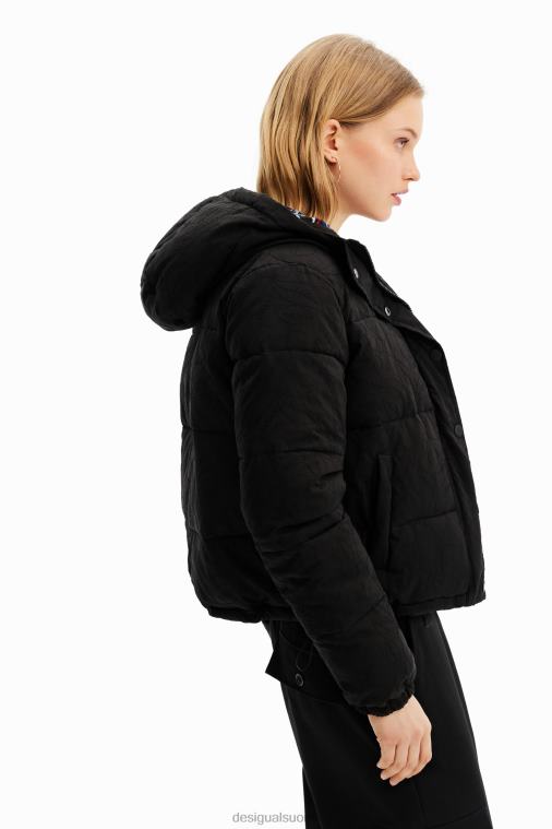 lyhyt brodeerattu pehmustettu takki Desigual naiset F4V04747 vaatetus