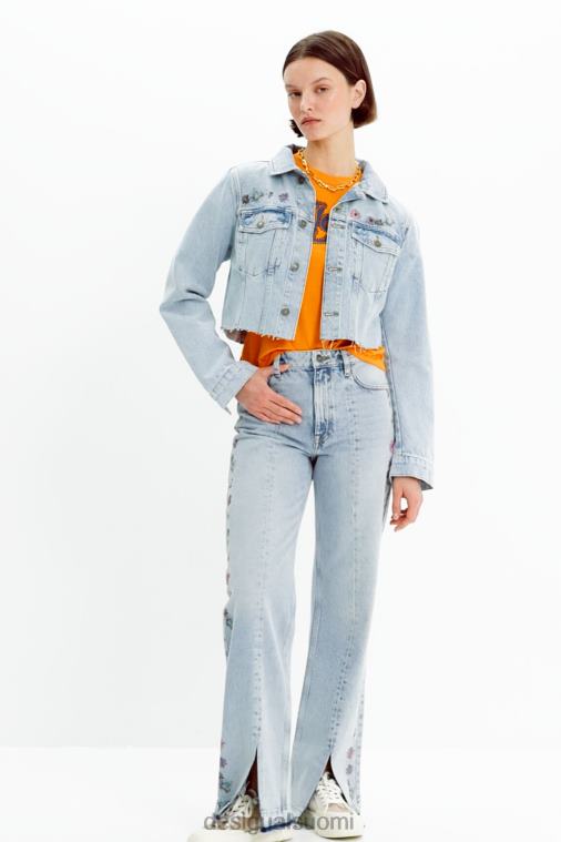 lyhyt kukkainen farkkutakki Desigual naiset F4V04835 vaatetus