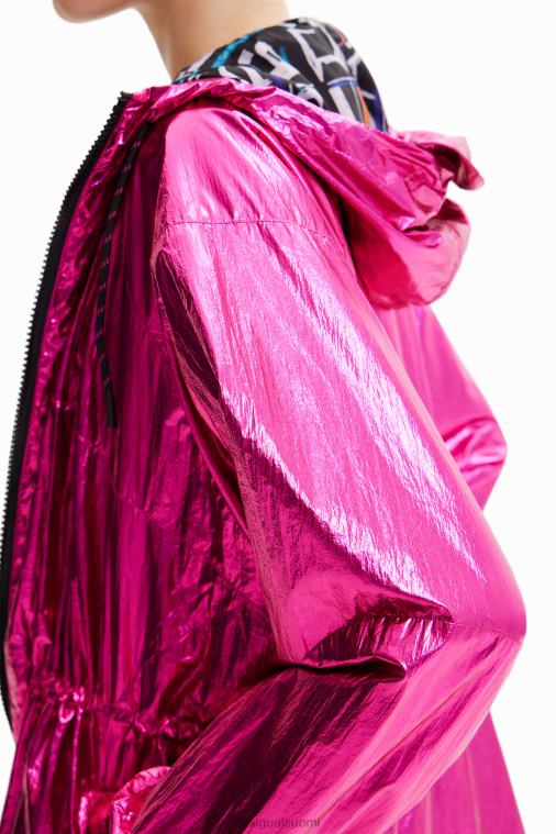metallinen hupullinen parka Desigual naiset F4V04436 vaatetus