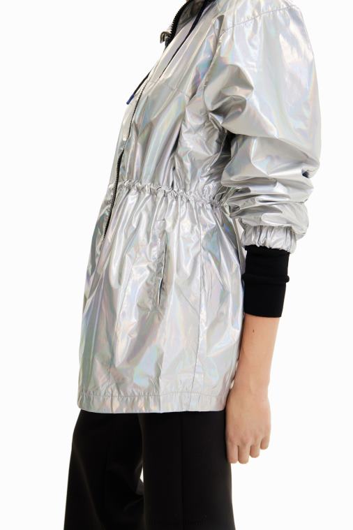 metallinen hupullinen parka Desigual naiset F4V04447 vaatetus