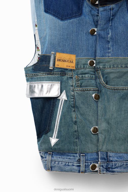 mikki hiiri -kuvake denim liivi - valkoinen Desigual naiset F4V04975 vaatetus