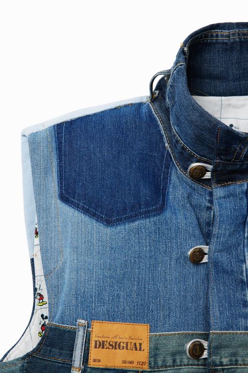 mikki hiiri -kuvake denim liivi - valkoinen Desigual naiset F4V04975 vaatetus