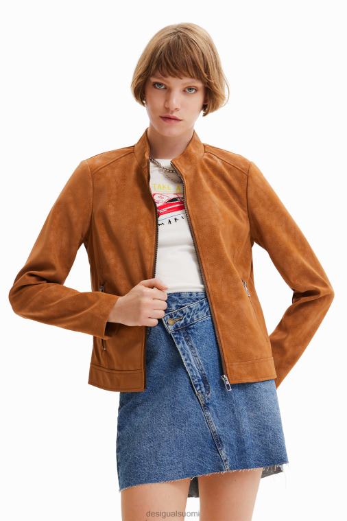 mokkanahkainen biker-takki Desigual naiset F4V04529 vaatetus