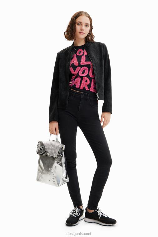 mokkanahkainen biker-takki Desigual naiset F4V04715 vaatetus