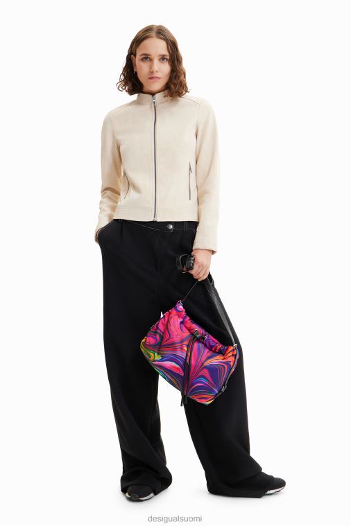 mokkanahkainen biker-takki Desigual naiset F4V04793 vaatetus