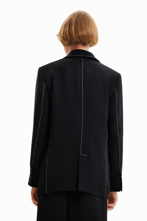 pitkä bleiseri ompeleilla Desigual naiset F4V04913 vaatetus