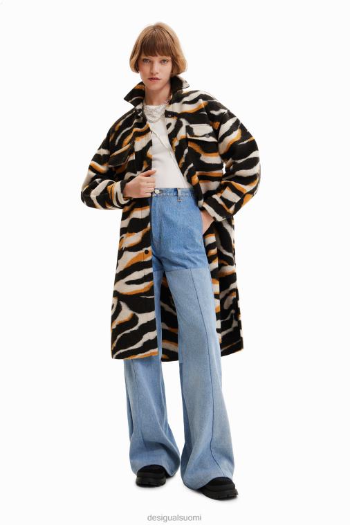 pitkä seepra-takki Desigual naiset F4V04736 vaatetus