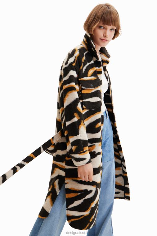 pitkä seepra-takki Desigual naiset F4V04736 vaatetus