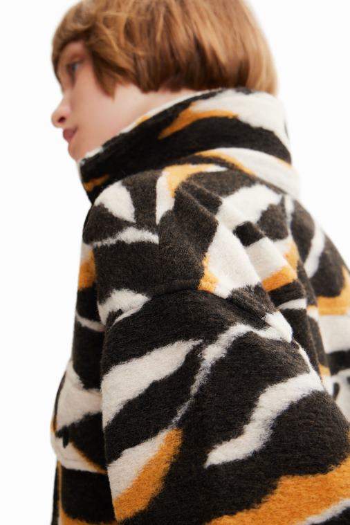 pitkä seepra-takki Desigual naiset F4V04736 vaatetus