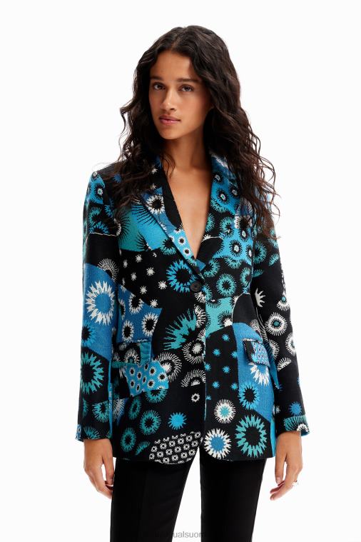 tilkkutäkki jacquard-bleiseri Desigual naiset F4V04150 vaatetus
