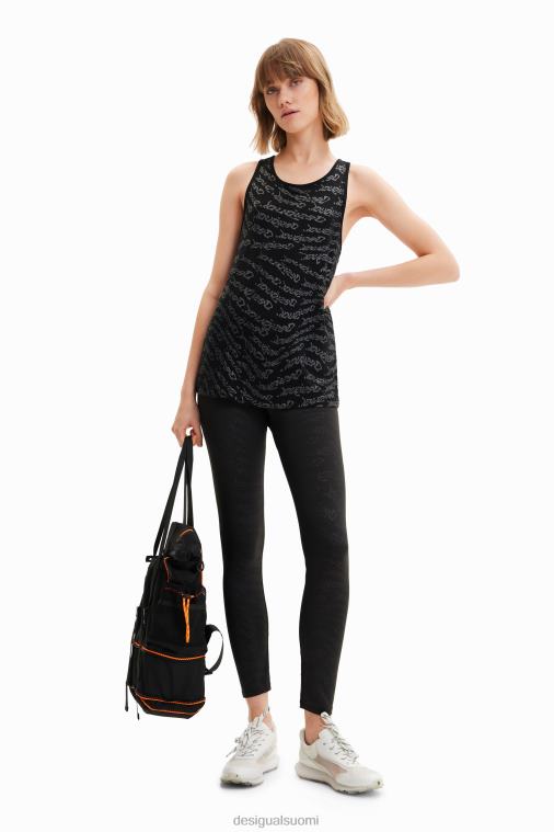 urheilullinen logoliivi toppi Desigual naiset F4V04628 vaatetus