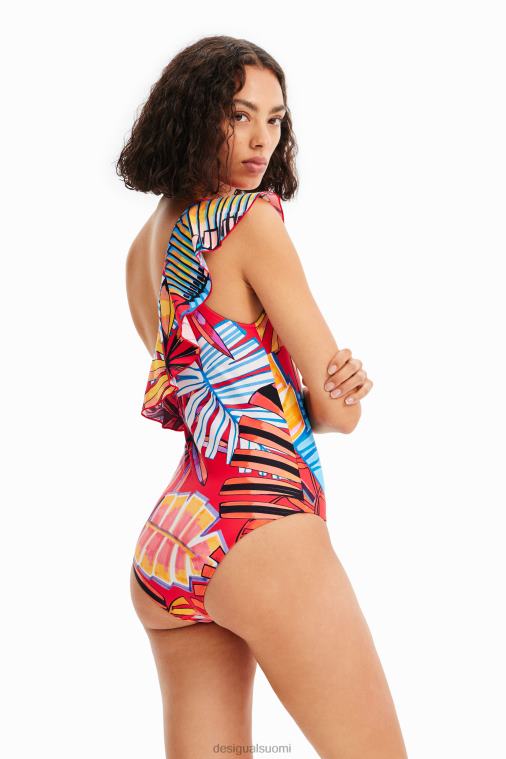 epäsymmetrinen röyhelöinen uimapuku Desigual naiset F4V04541 vaatetus