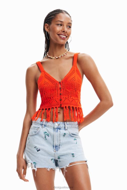 virkattu crop top Desigual naiset F4V04677 vaatetus