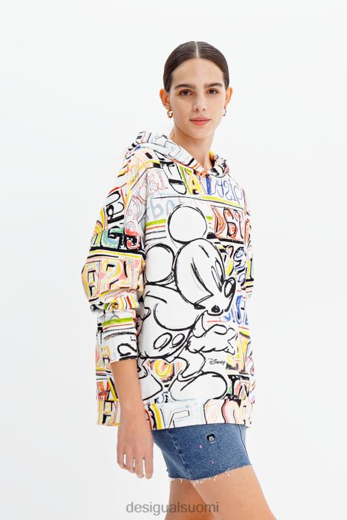 Disneyn mikki hiiri kuvitus collegepaita Desigual naiset F4V04920 vaatetus